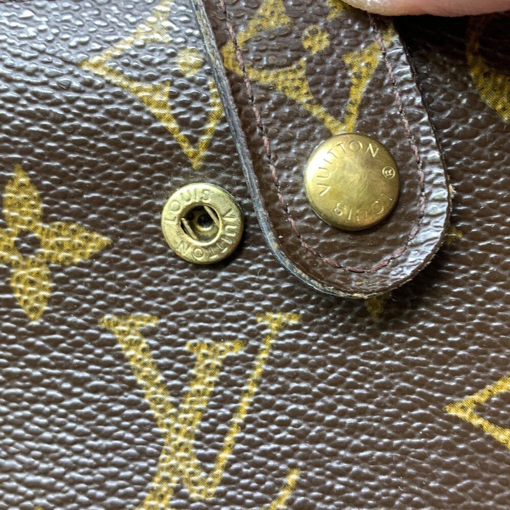 Vintage Louis Vuitton Monogram Kisslock Wallet Bifold Brown Signature Canvas - Picture 6 of 8